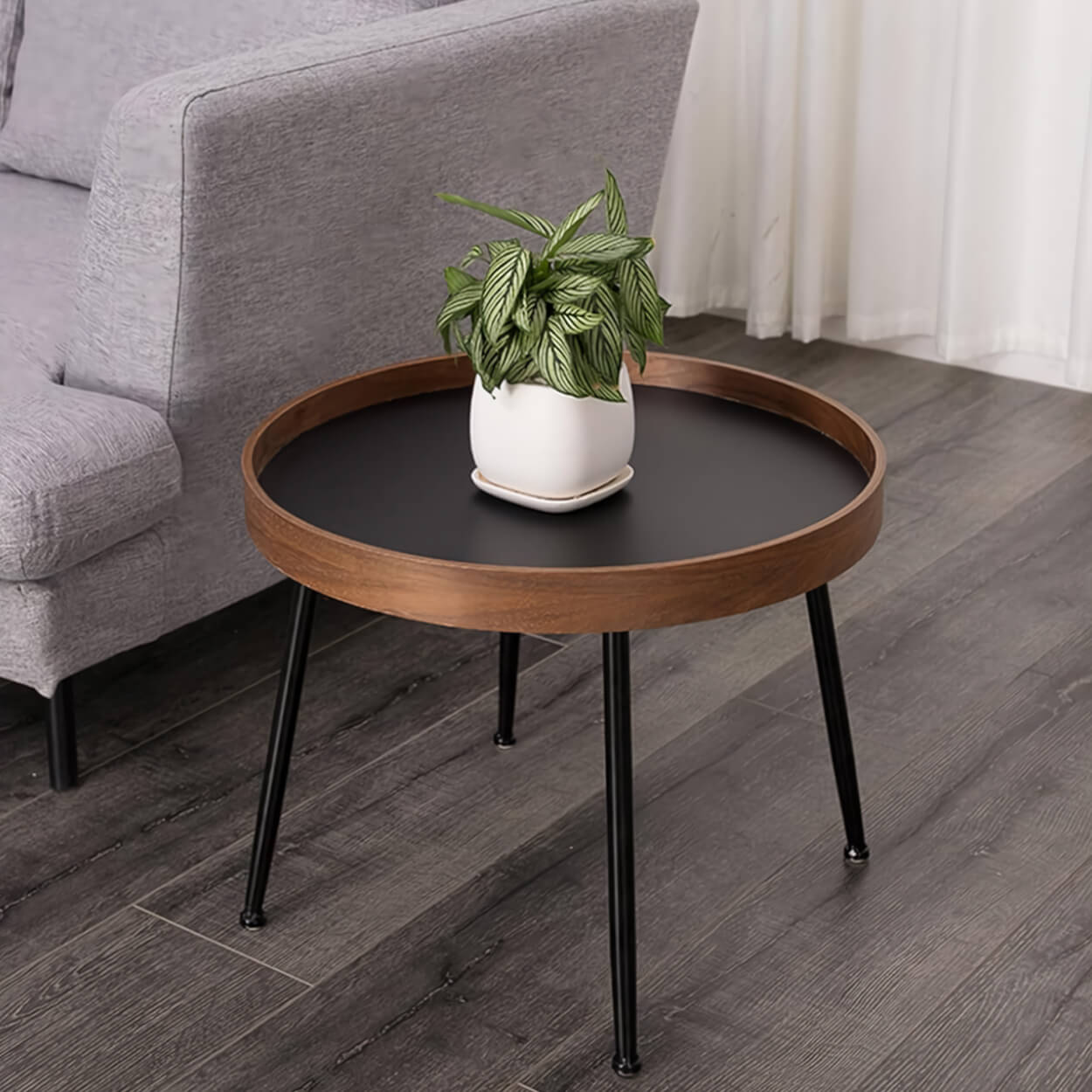 minimalist round coffee table