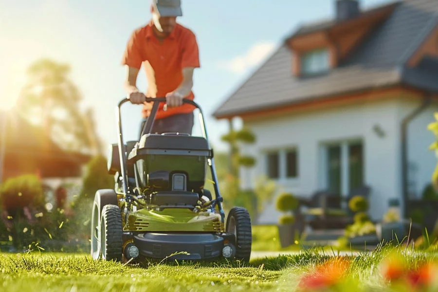 battery operated push lawn mower