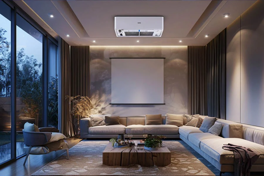 projector and surround sound